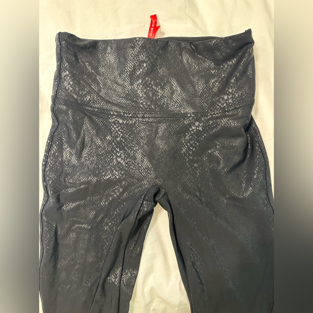 SPANX Black Snake skin Leggings